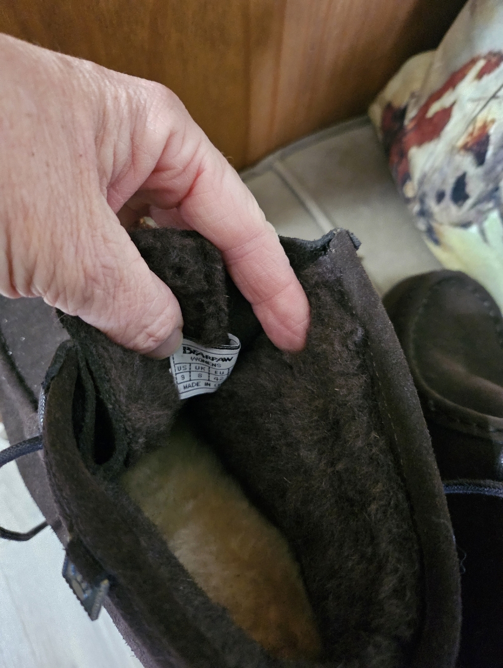 BearPaw BROWN Suede Wedge Booties - Picture 4 of 9